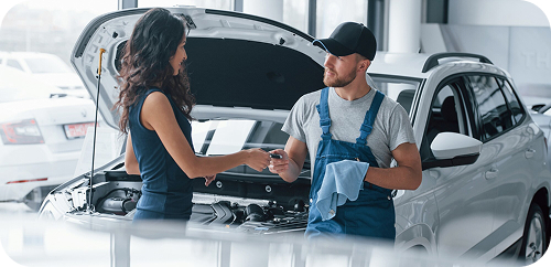 Car inspection illustration